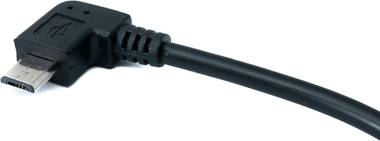 SYSTEM-S Micro USB 2.0 cable left angled 90 degree angle plug data cable charging cable approx. 27cm