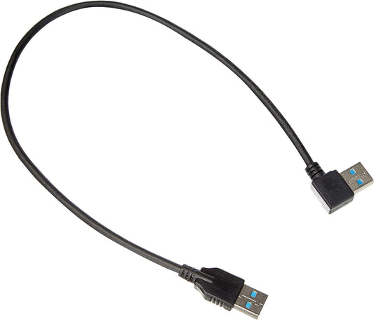 SYSTEM-S USB 3.0 Typ A 90° Winkel rechtsgewinkelt auf 3.0 Typ A Kabel 40 cm