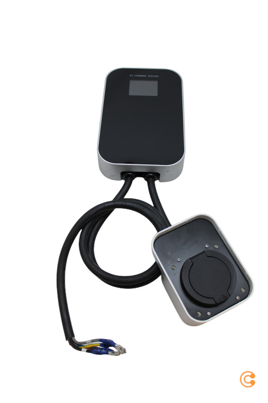 Hleðslustöð fyrir rafbíla af gerð B, hleðslusúla af gerð 2, 22 kW. Sjá texta/mynd.