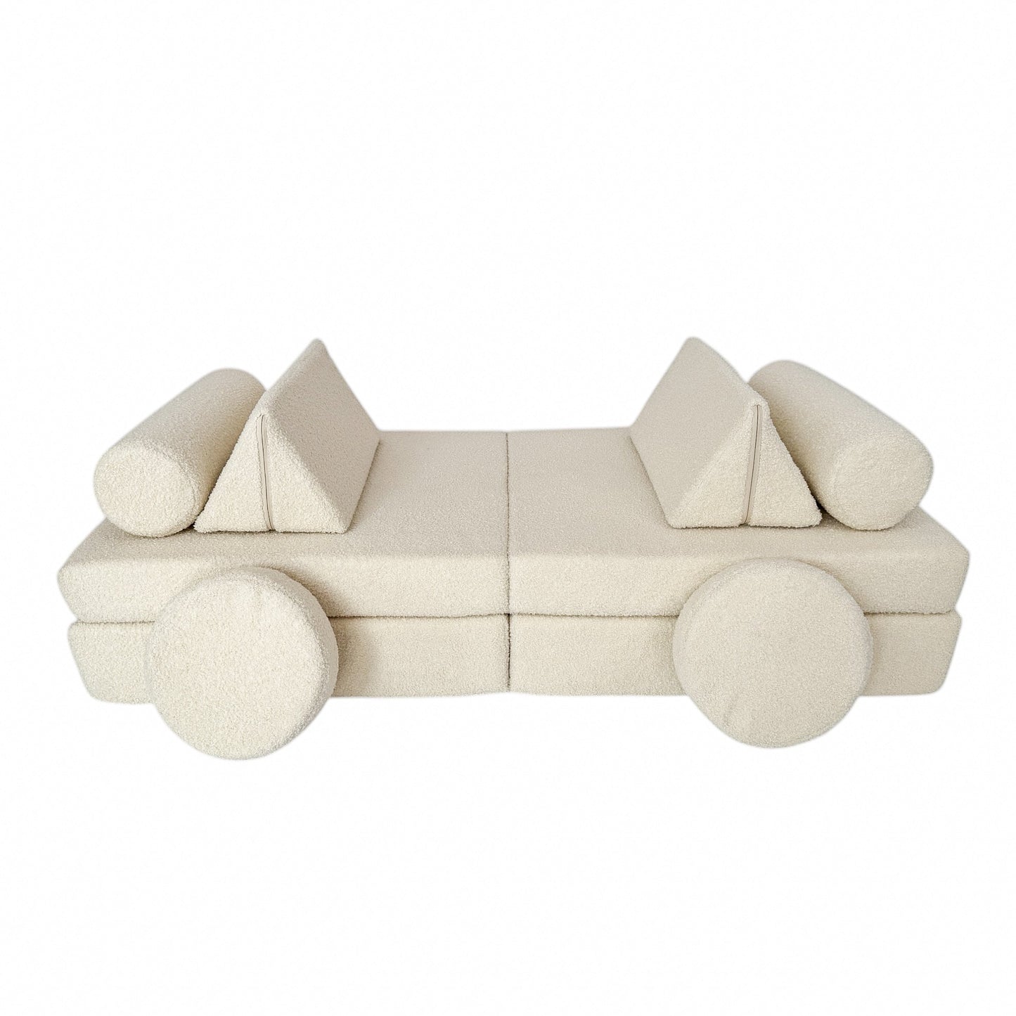 Spielsofa Teddystoff Bouclé – Kreativer Spielspaß & Gemütlichkeit