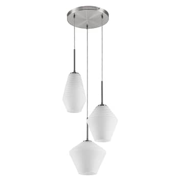 B-stock Lindby Ekkis pendant lamp hanging lamp hanging lamp light LED 3 fl. Round Opalw46