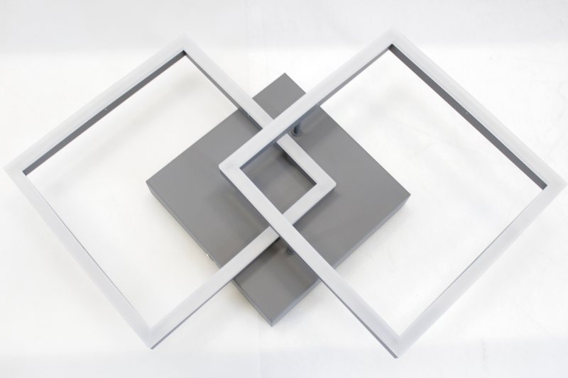 B-flokks Fabas Luce LED loftlampi Bard loftlampi 45x45 cm 2 ljósa LED antrasít 