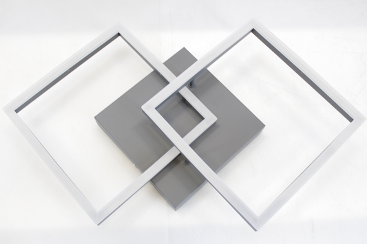 B-flokks Fabas Luce LED loftlampi Bard loftlampi 45x45 cm 2 ljósa LED antrasít 