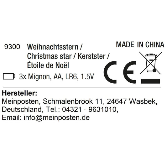 Stern Weihnachtsstern LED Ø 35 cm in&outdoor Timer weiß Beleuchtung Batterie