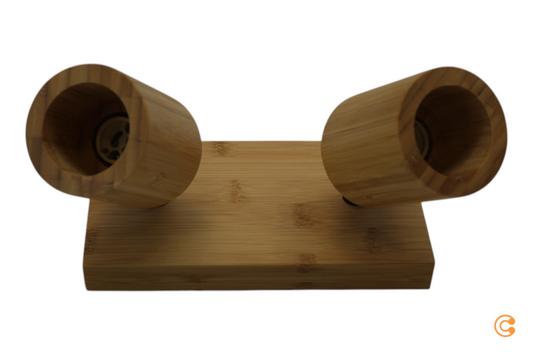 Good&amp;Mojo Java loftljós í B-flokki með náttúrulegri áferð, GU10, með tveimur ljósum.