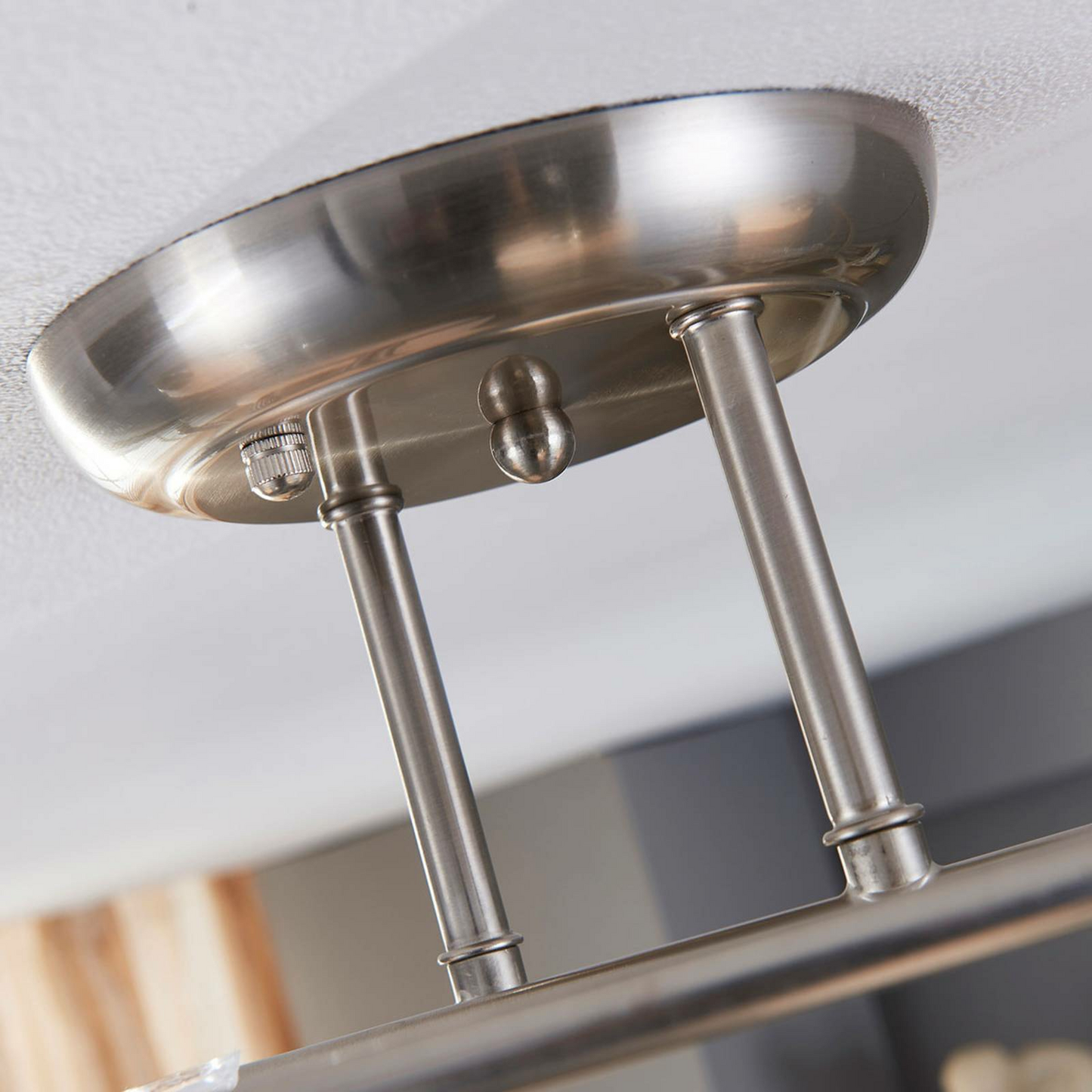 B-Ware Lindby 4 Flammige Deckenlampe Deckenleuchte Leuchte Lampe Svean Glas Silber E315