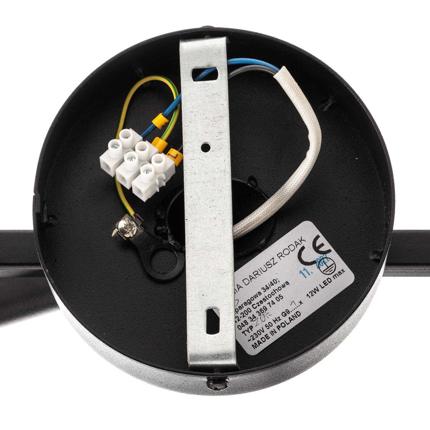 Loftljós í B-flokki, Baleo, svart ópal, loftlampi með einni peru, ljósspottur Li132