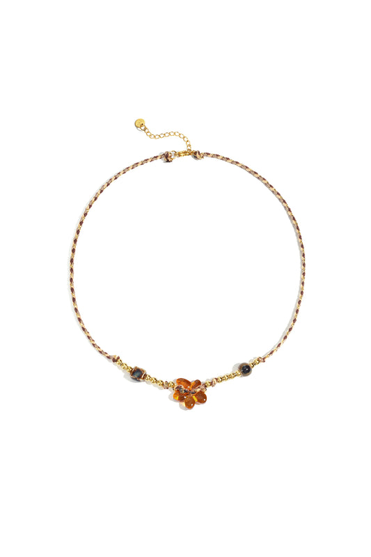 Polyester Perlen Halsketten Blume Casual Täglich Einfache Serie frauen schmuck