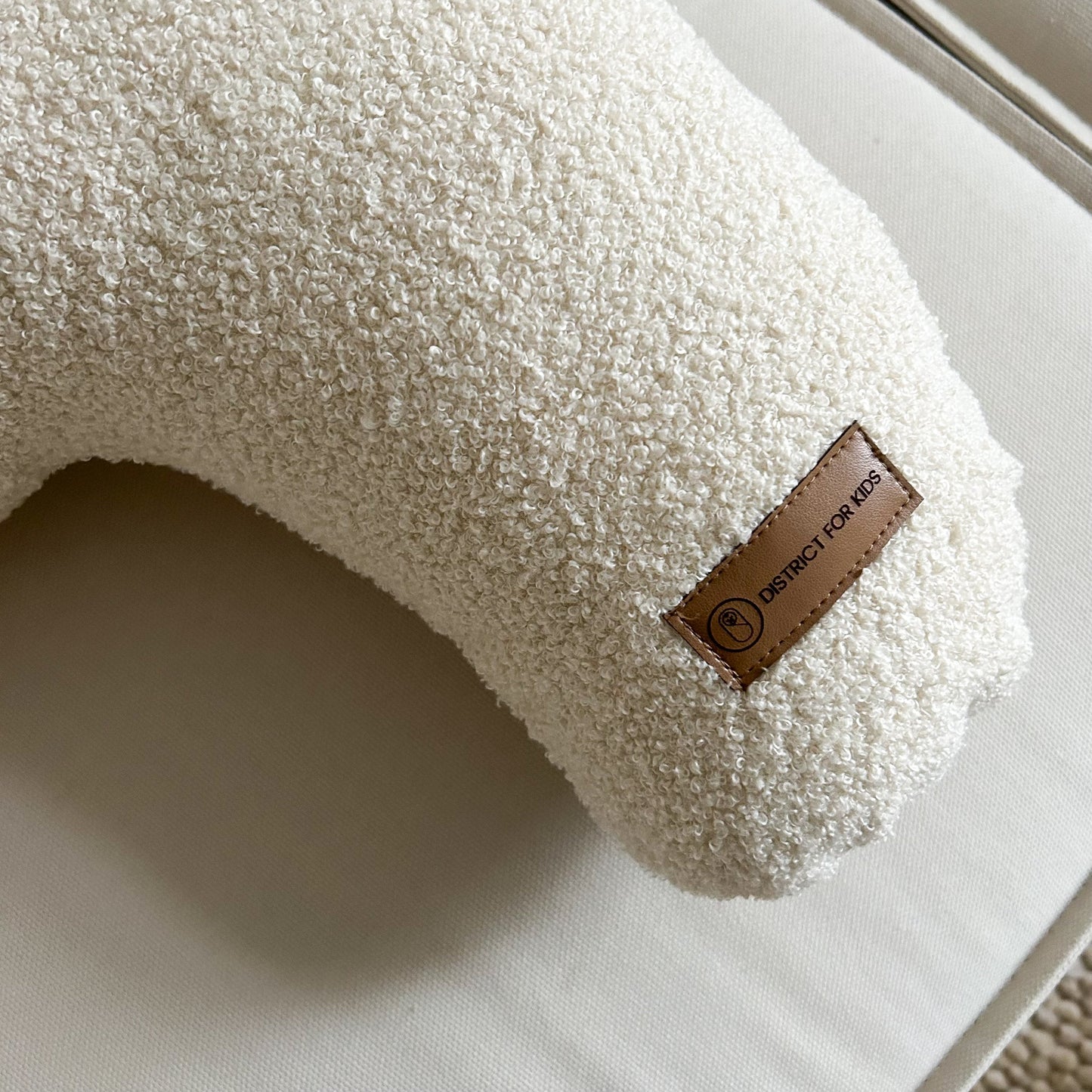 Stillkissen U-Form Teddystoff Bouclé mit abnehmbaren Bezug – ergonomisches Mondstillkissen