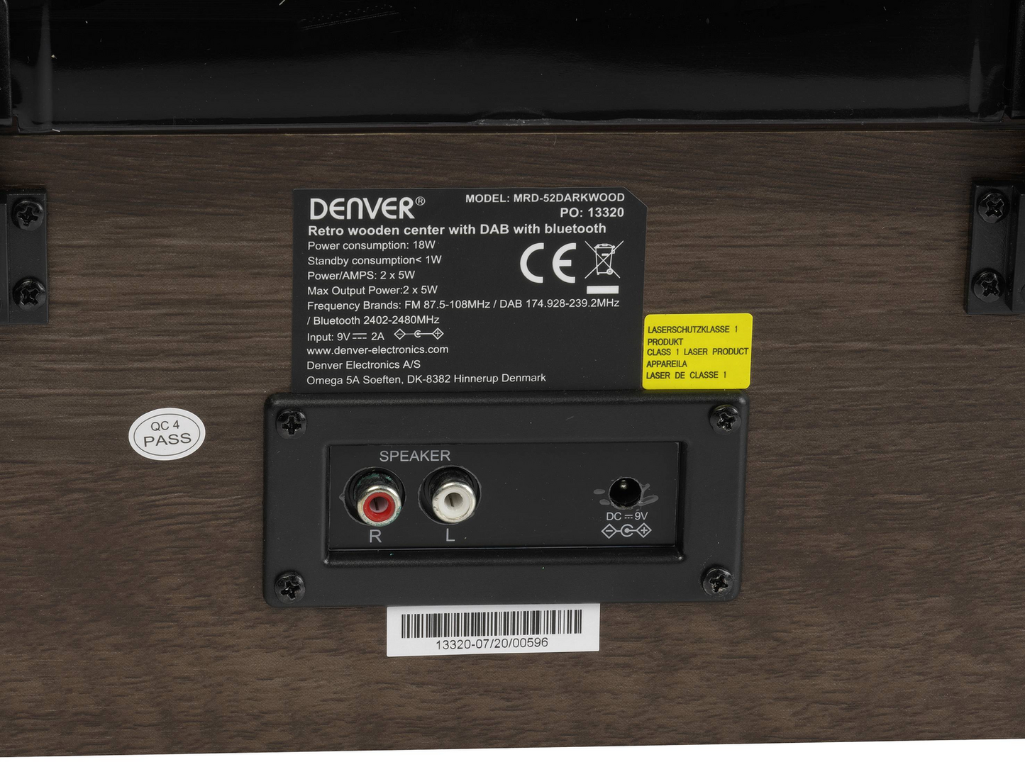 B-lager Denver MRD-52DARK plötuspilari/geislaspilari/tónlistarkerfi, retro, GALLAÐUR