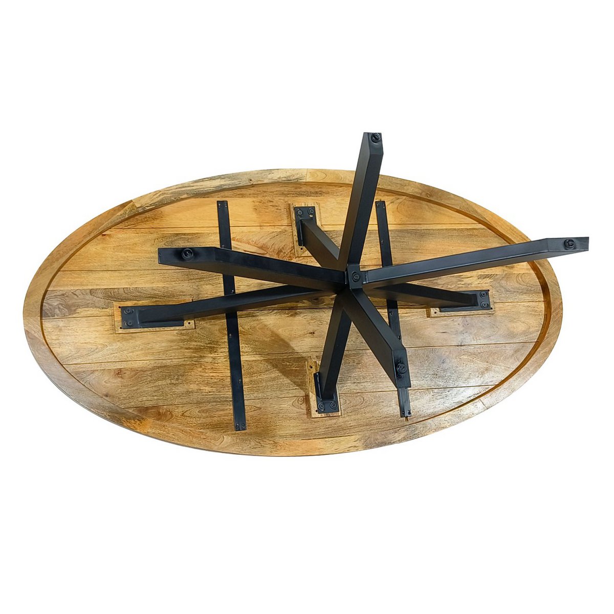 Borðstofuborð - sporöskjulaga 190x100cm - borðstofuborð - Liverpool - gegnheilt mangóvið