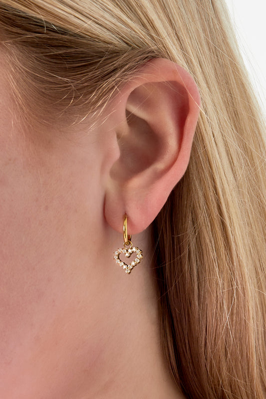 Strass Herz Ohrring