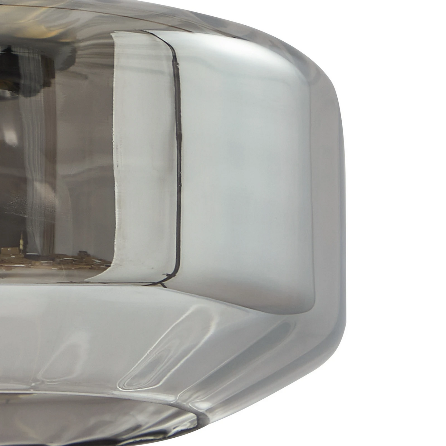 Lindby hengiljós í B-flokki, Hildur, ø 22 cm, reykgrátt glerloftlampi, ljóskastari