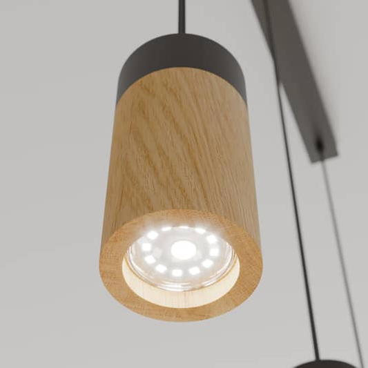 B-flokks Envostar Plain hengiljós, 3 ljósa línuleg hengiljós, loftlampi, Gu 