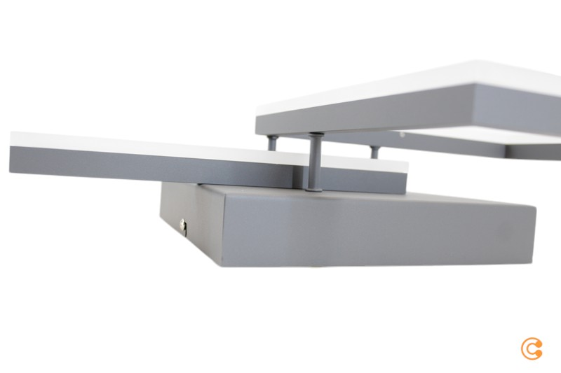 B-flokks Fabas Luce LED loftlampi Bard loftlampi 45x45 cm 2 ljósa LED antrasít 720 