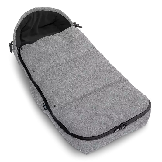 B-flokks Leclercbaby fótapúði Polar Grey Melange barnavagnsfótapúði barnavagnsteppi