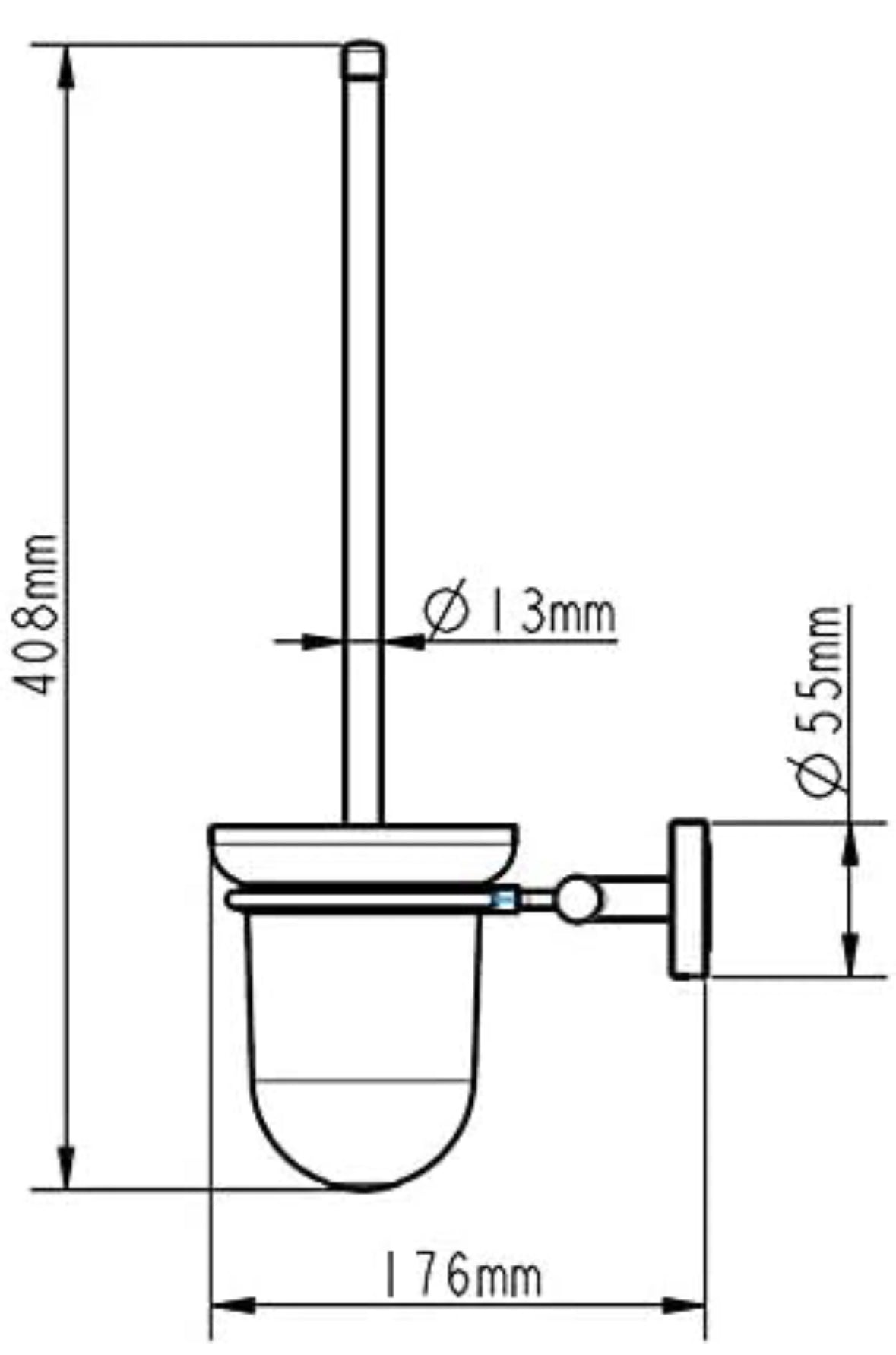 LENZ „SIENA“ WC-Bürstenset (Schrauben, chrom)