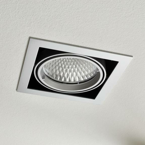 Innfelld loftljós Arcchio Adin LED í B-flokki, 3000 K, 25,9 W, grá