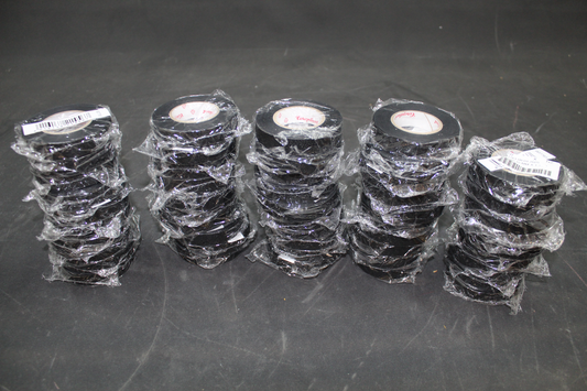 B-flokks Coroplast límband fyrir vefnað, 10m x 15mm, svart akrýlat húðað, 49 stykki