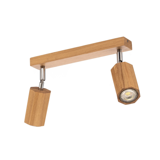 B-flokks Envostar Peach Puff loftkastari, áttahyrningur úr tré, 2 ljós. Loftlampi, ljósspottur.