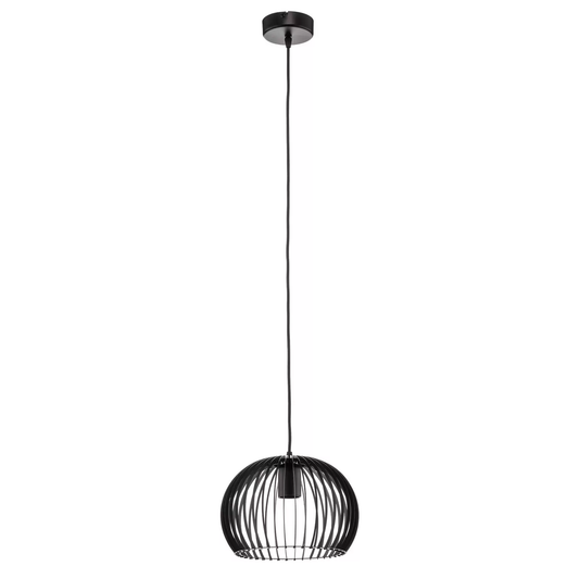 B-grade Euluna Larus pendant lamp, ceiling lamp made of black steel, single-bulb