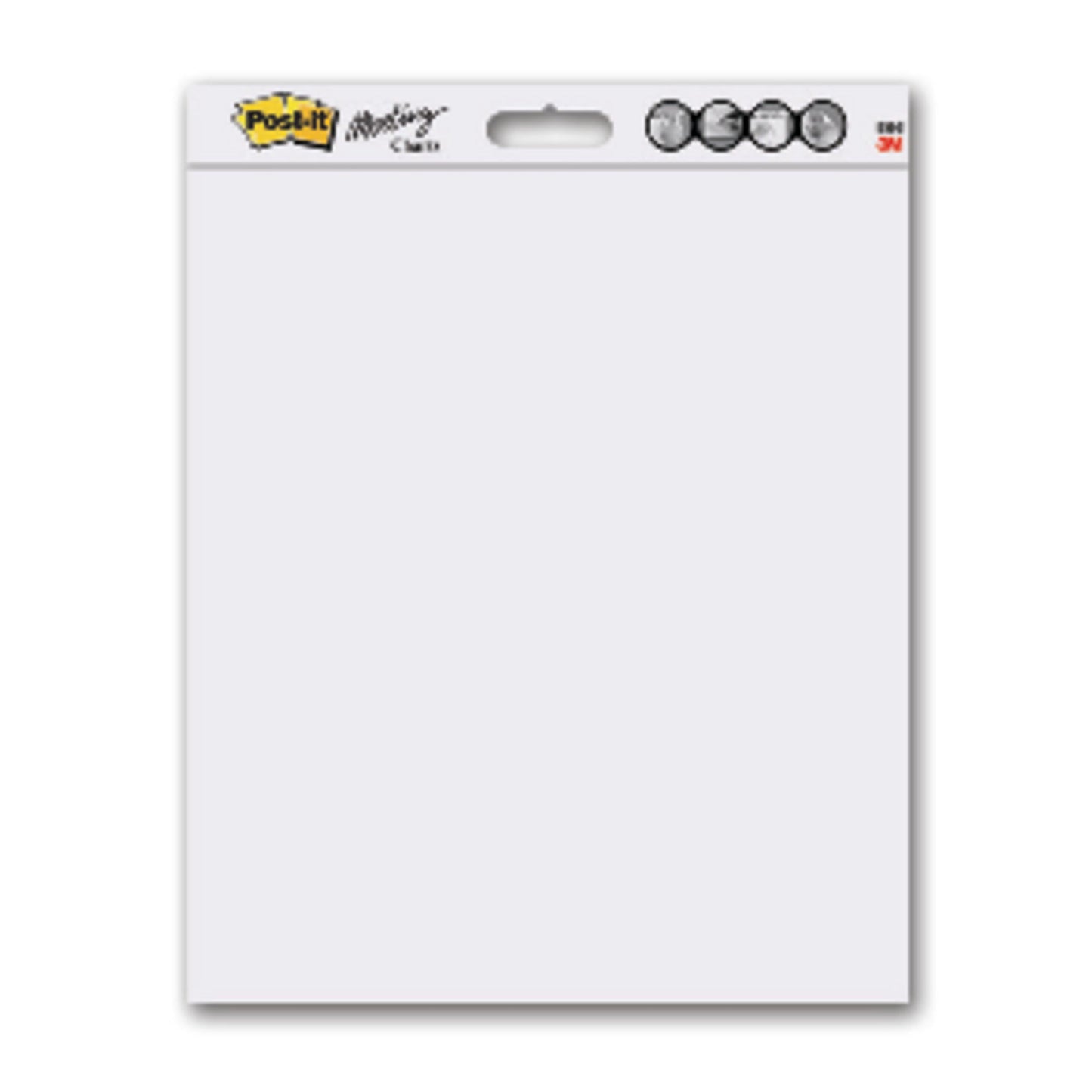 Post-it® Super Sticky selbsthaftendes Meeting Chart/Flipchart für Wand-Montage 566, Weiß, 58,4 cm x 50,8 cm, 20 Blatt/Block, 2 Blöcke/Packung, 100% PEFC, SGSCH-PEFC-COC-110078 + 8 Command™-Streifen/Packung | Packung (1 Stück)