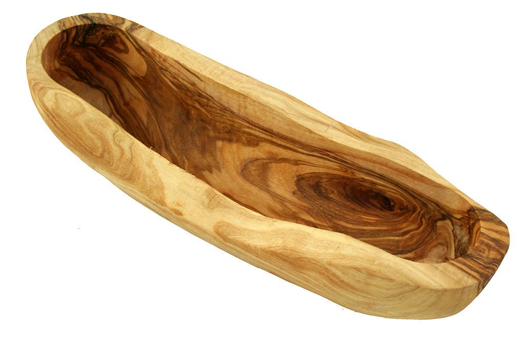 Brauðskál úr ólífuviði, u.þ.b. 25 – 34 cm