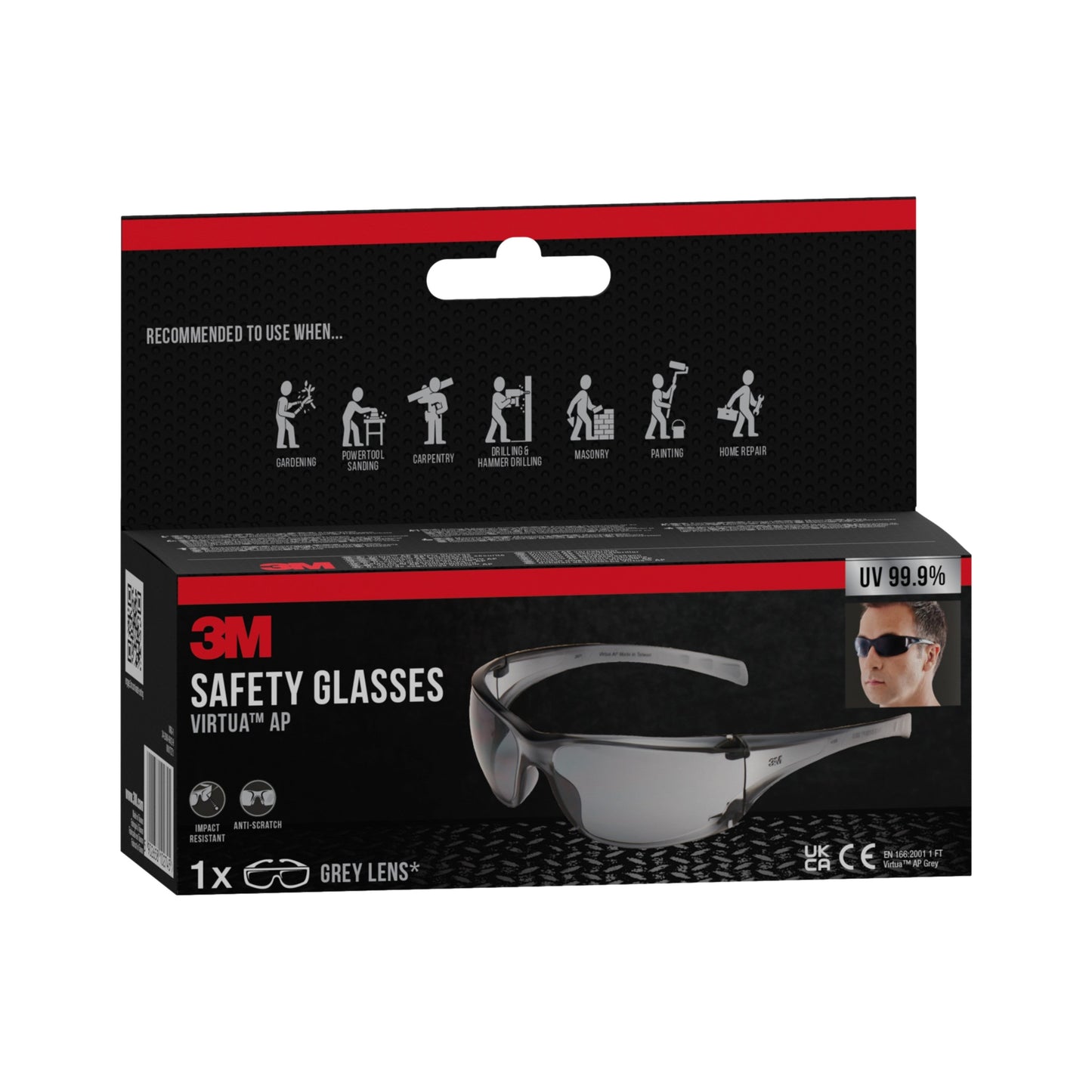 3M™ Virtua™ AP Schutzbrille, graues Glas | Packung (1 Stück)