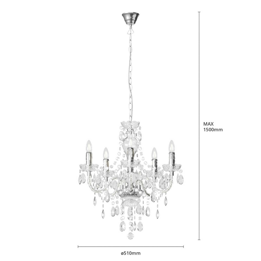 B-grade Lindby chandelier Merida living room light pendant light designer light E14935