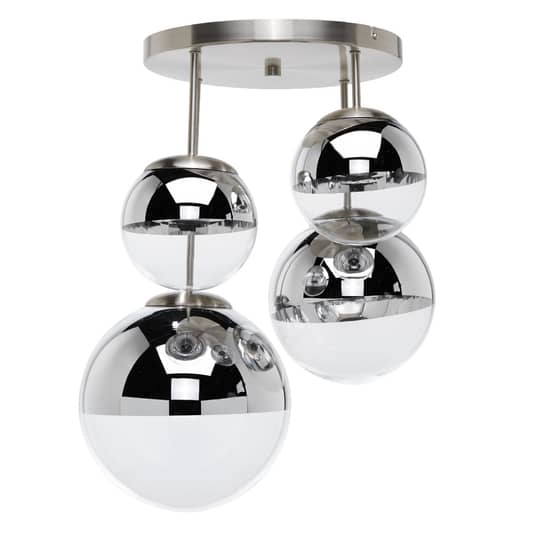 B-grade Lindby ceiling light, ceiling lamp, lamp, light Ravena with spheres, four-light, 64