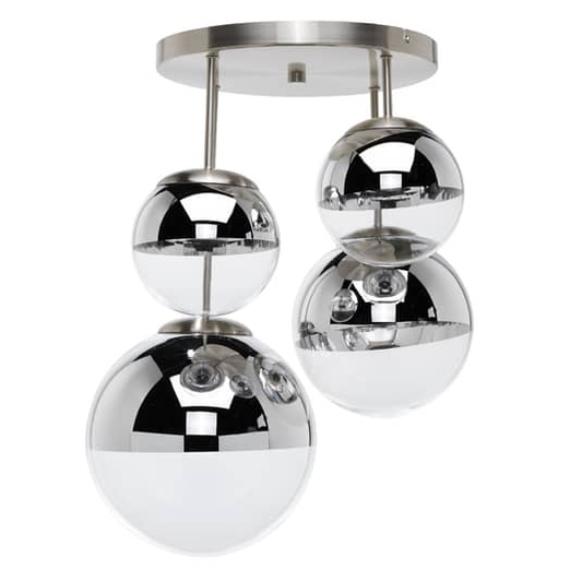 B-grade Lindby ceiling light, ceiling lamp, lamp, light Ravena with spheres, four-light, 64