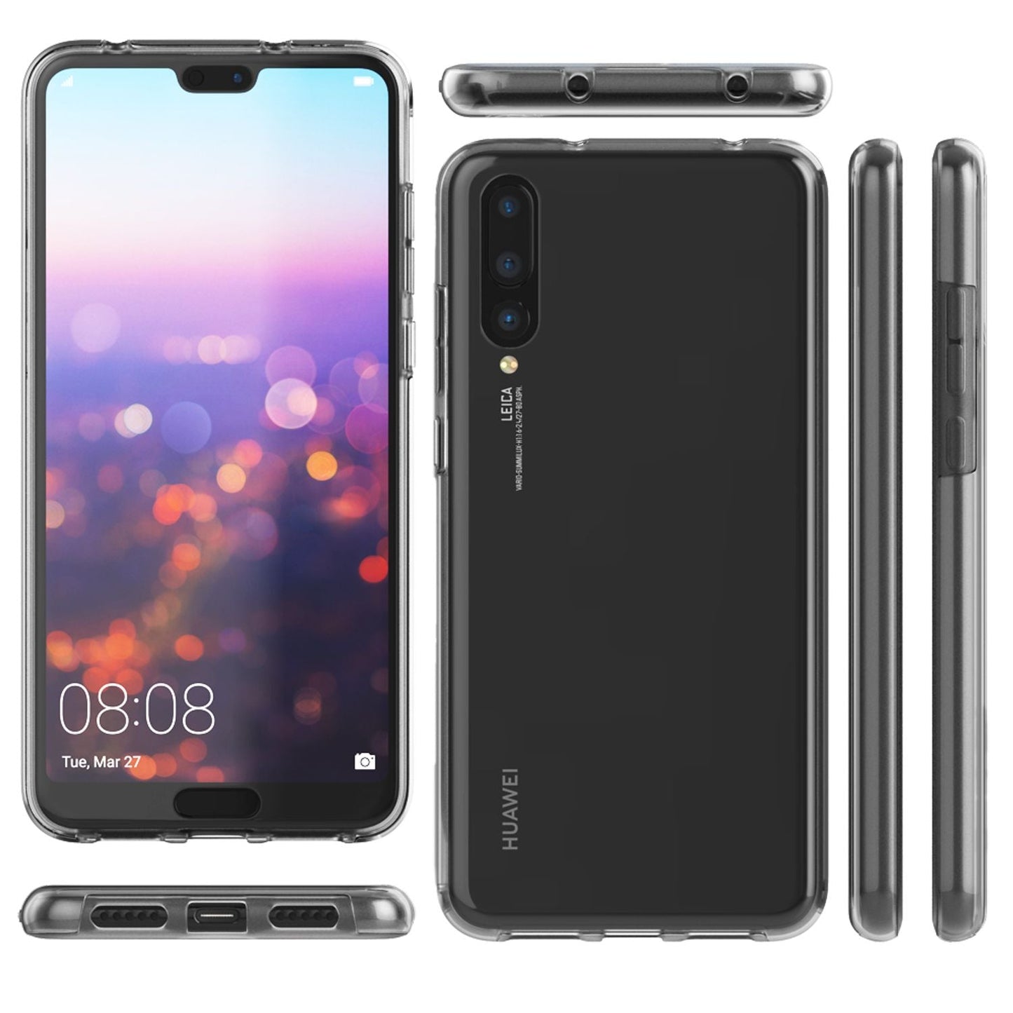 NALIA 360 Grad Handy Hülle für Huawei P20 Pro, Full Cover Case Displayschutz