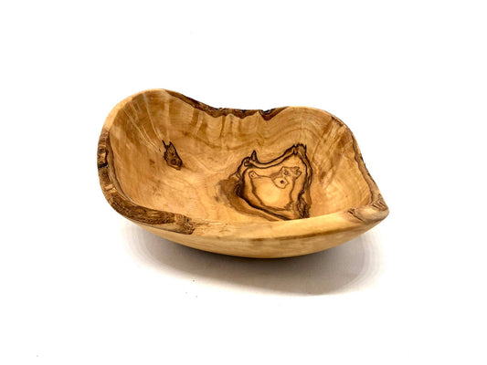 Rustic olive wood bowl, approx. 12-14 cm. Olive wood.