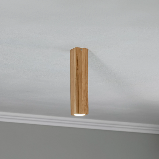 Envostar Peach Puff loftljós í B-flokki, teningslaga, 30 cm hátt.