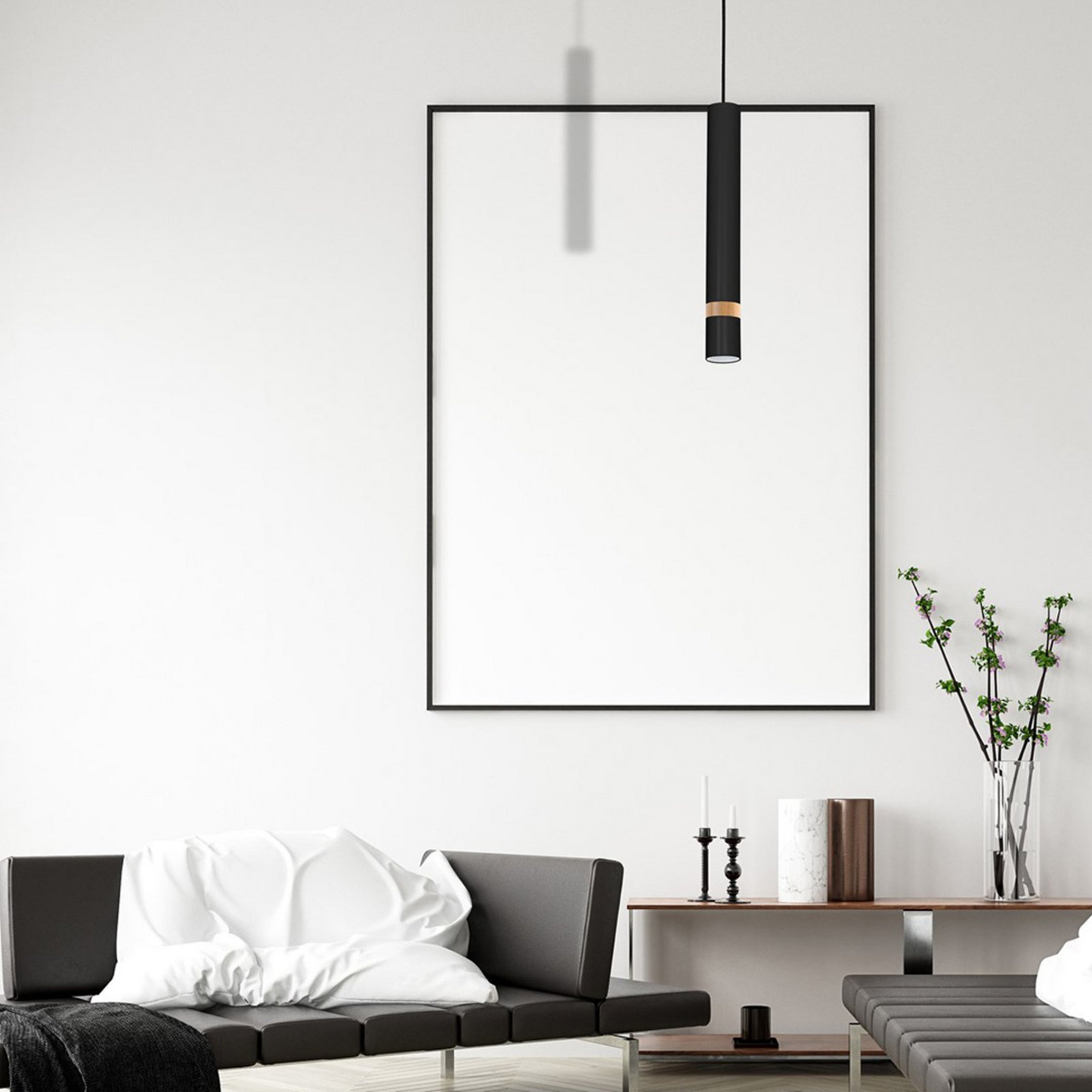 B-grade Joker pendant light, black wood, single-bulb pendant light, ceiling light