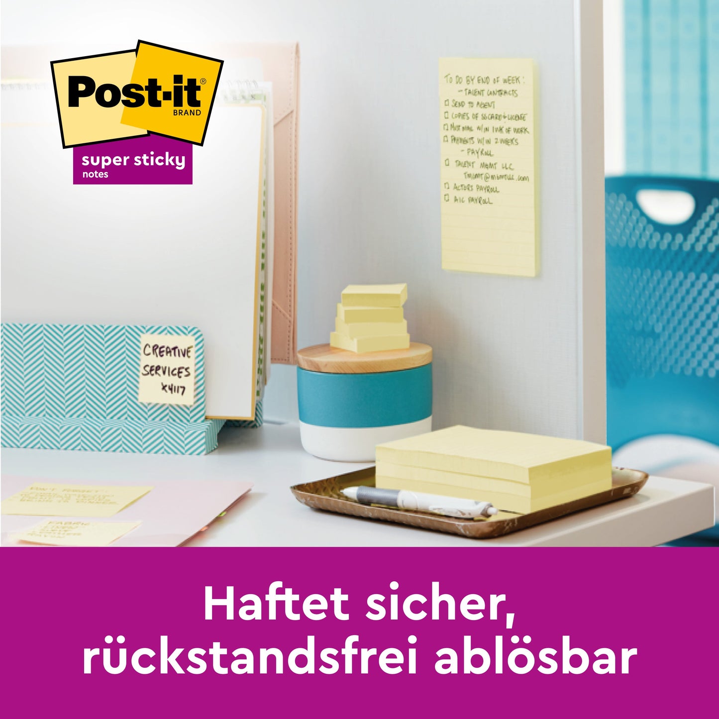 Post-it® Super Sticky Notes, Gelb, 47,6 mm x 47,6 mm, Promotion, 90 Blatt/Block, 21 Blöcke + 3 Gratis/Packung, 100% PEFC, SGSCH-PEFC-COC-110078  | Packung (1 Stück)