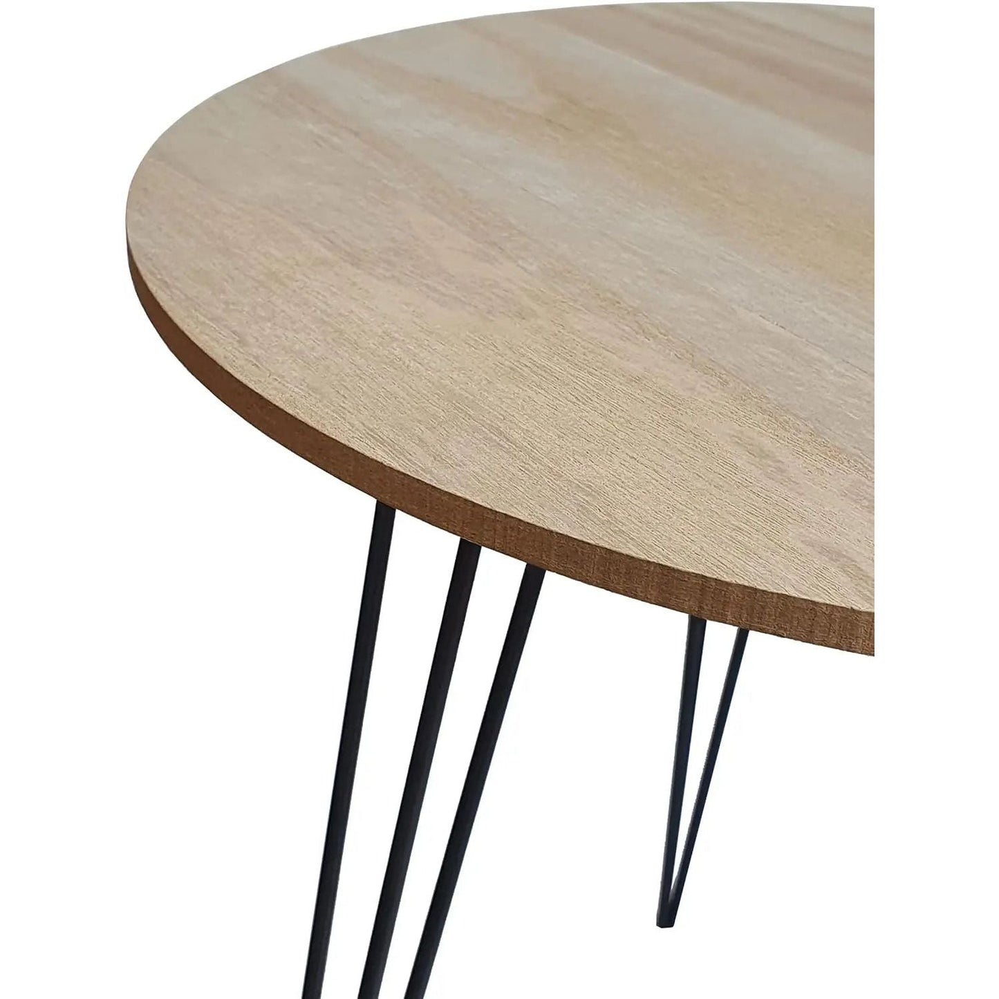 Beistelltisch Couchtisch rund Holz Metall Tisch Nachttisch Holztisch Ø 40 cm