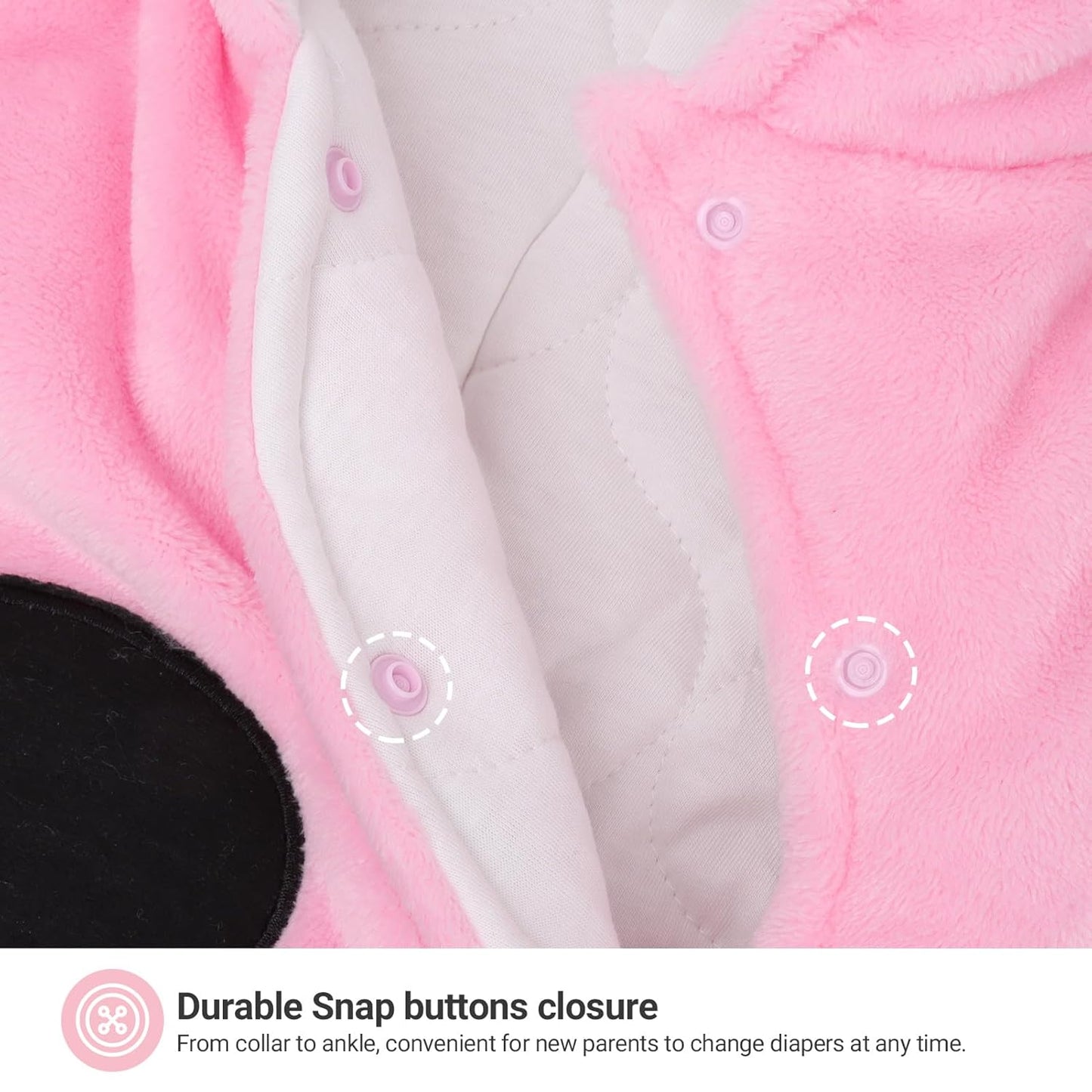 Vetrargalli með hettu fyrir börn, snjógalli, flannelspil, leikgalli með fótum, teiknimyndagalla, föt 0-3 mánaða 