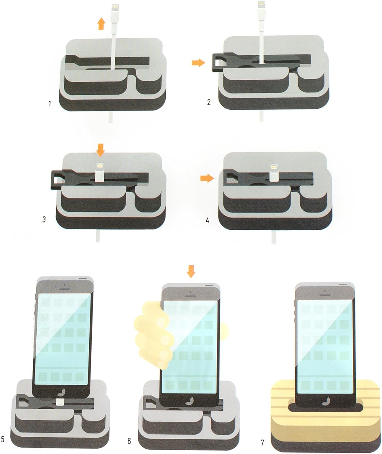 SYSTEM-S tengikví úr tré fyrir iPhone 6 6S 6 Plus 6S Plus 5S 5C 4S