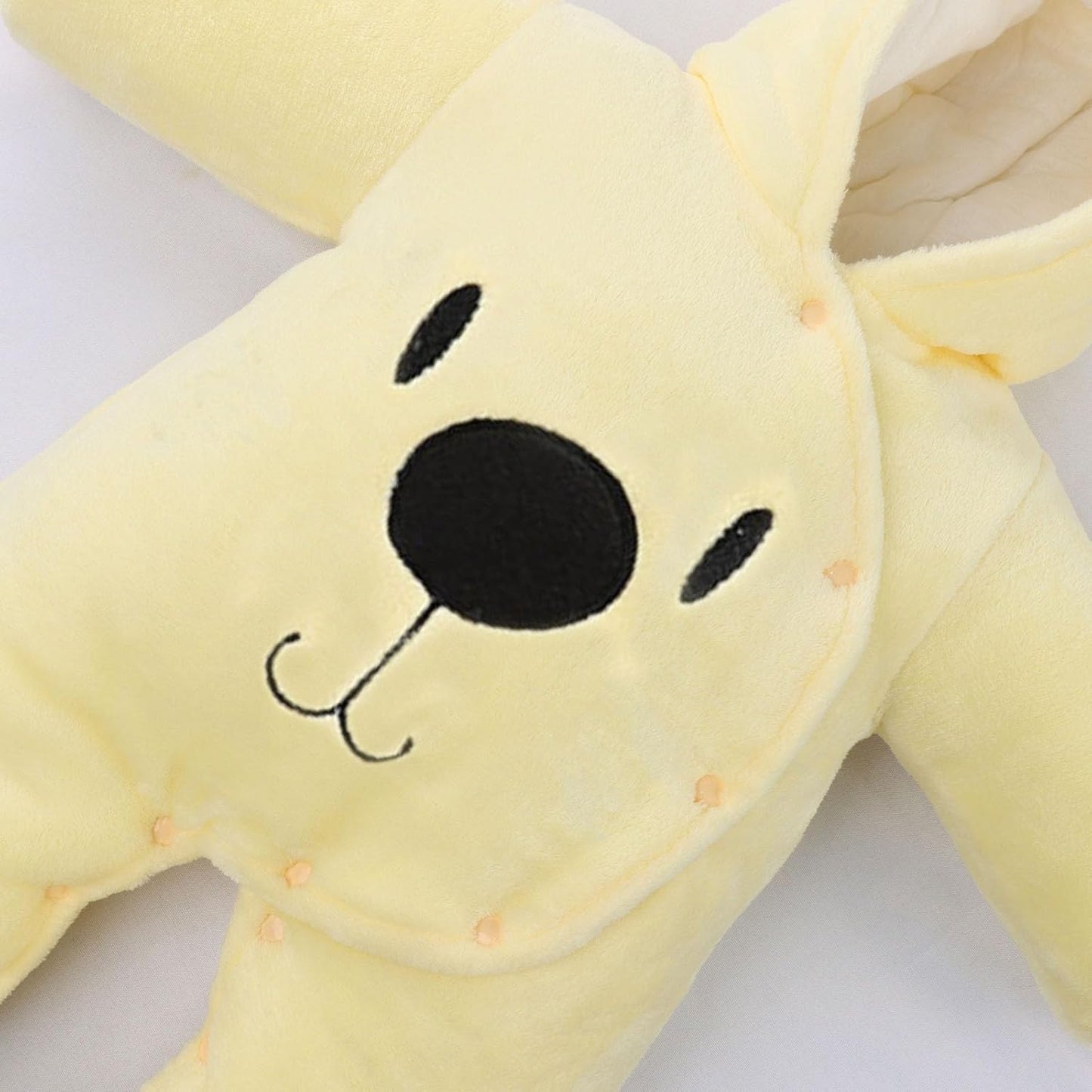 Vetrargalli með hettu fyrir börn, snjógalli, flannelspil, leikgalli með fótum, teiknimyndagalla, föt 0-3 mánaða 