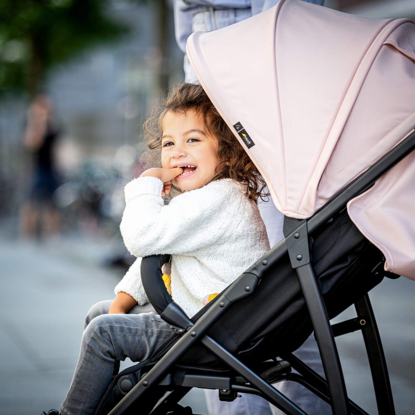 Hauck Rapid 4R Plus barnavagn - Barnavagn með XL sólhlíf UPF 50+, 25 kg burðargetu, fljótleg samanbrjótanleiki, hæðarstillanlegur, glasahaldari, hallandi stöðu, stór innkaupakörfa
