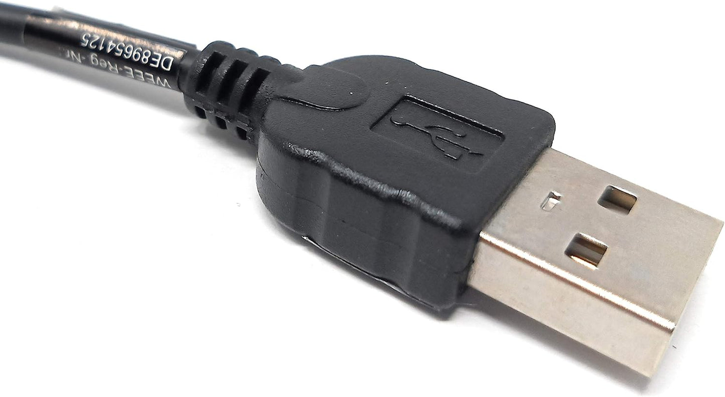 SYSTEM-S Micro USB 2.0 snúra með 90 gráðu horntengi (vinstri/karl) gagnasnúra og hleðslusnúra 140 cm