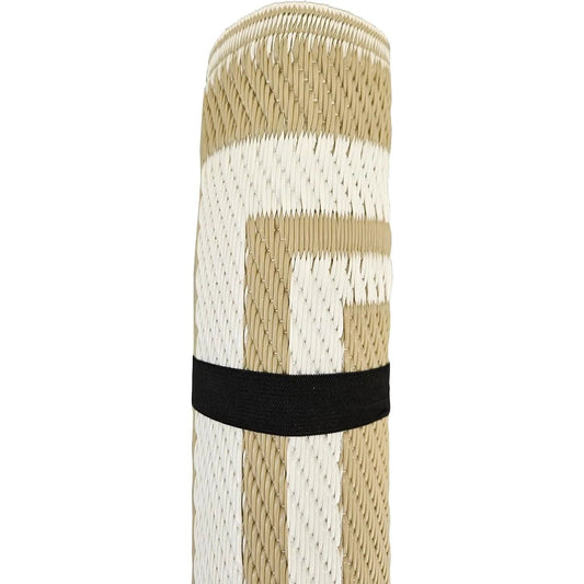 Teppich Outdoor Balkonteppich außen Balkon Terrasse beige weiß 150 x 90 cm