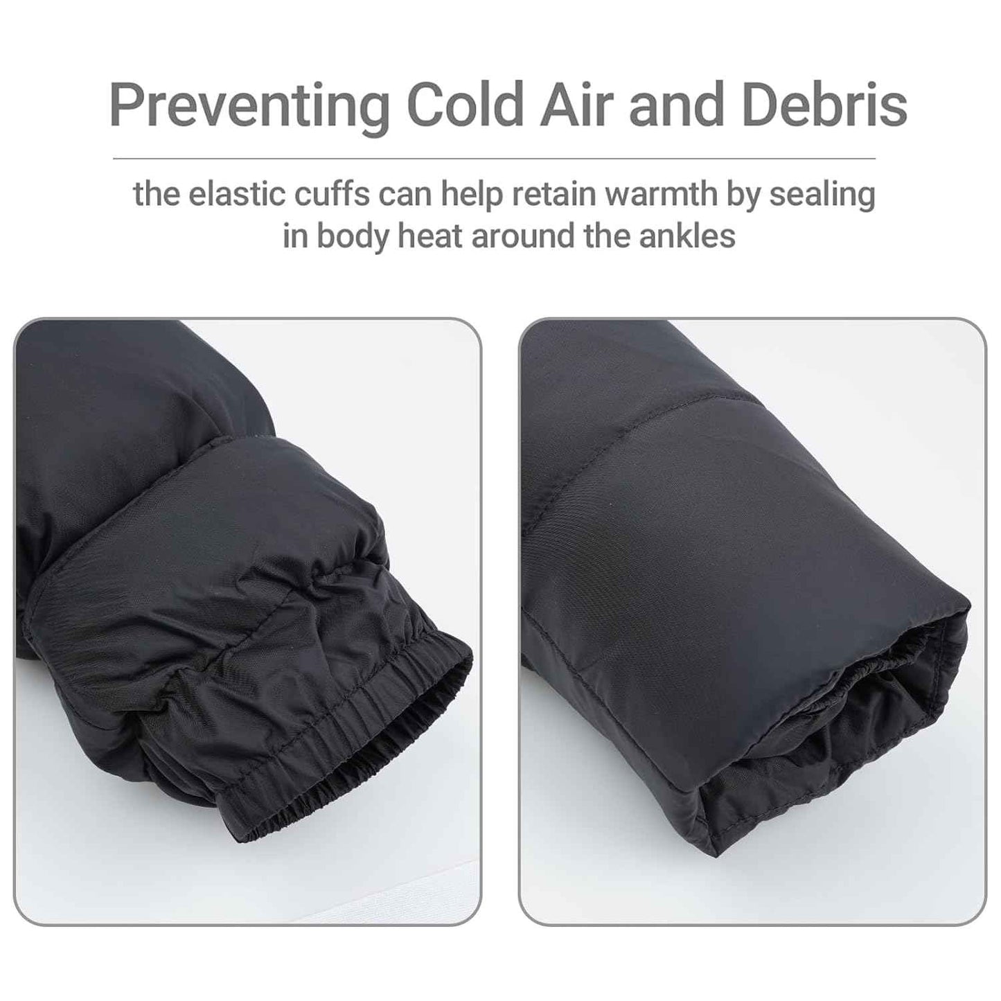 Barnadúnnjakki með hettu úr gervifeldi, fatasett fyrir stelpur og stráka, þykkur vetrarjakki + skíðabuxur, dúnbuxur, skíðagalli fyrir börn, svartur, 4-5 ára 