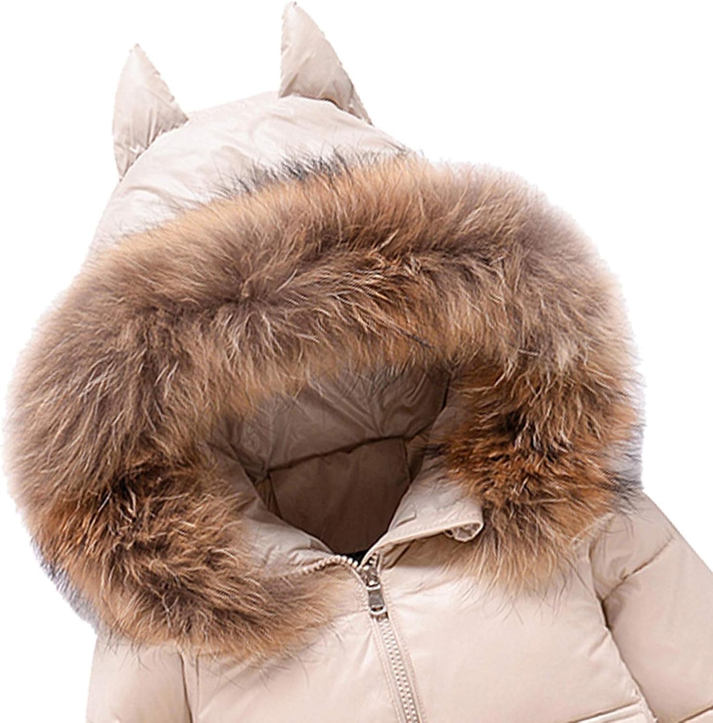 amropi skíðagalli fyrir stelpur, snjógalli fyrir börn, dúnjakki með hettu + skíðabuxur, tveggja hluta fatasett, vetrargalli fyrir 1-5 ára 