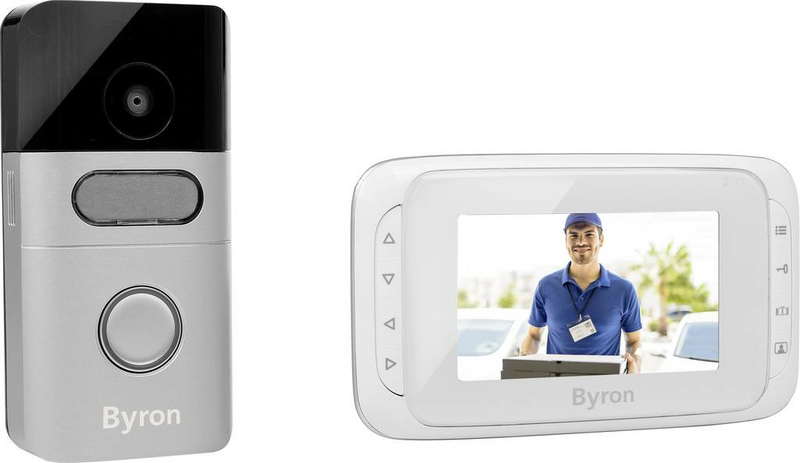 Byron DIC-22815 þráðlaus mynddyrabjöllukerfi af gerðinni B-lager, sjá texta/mynd