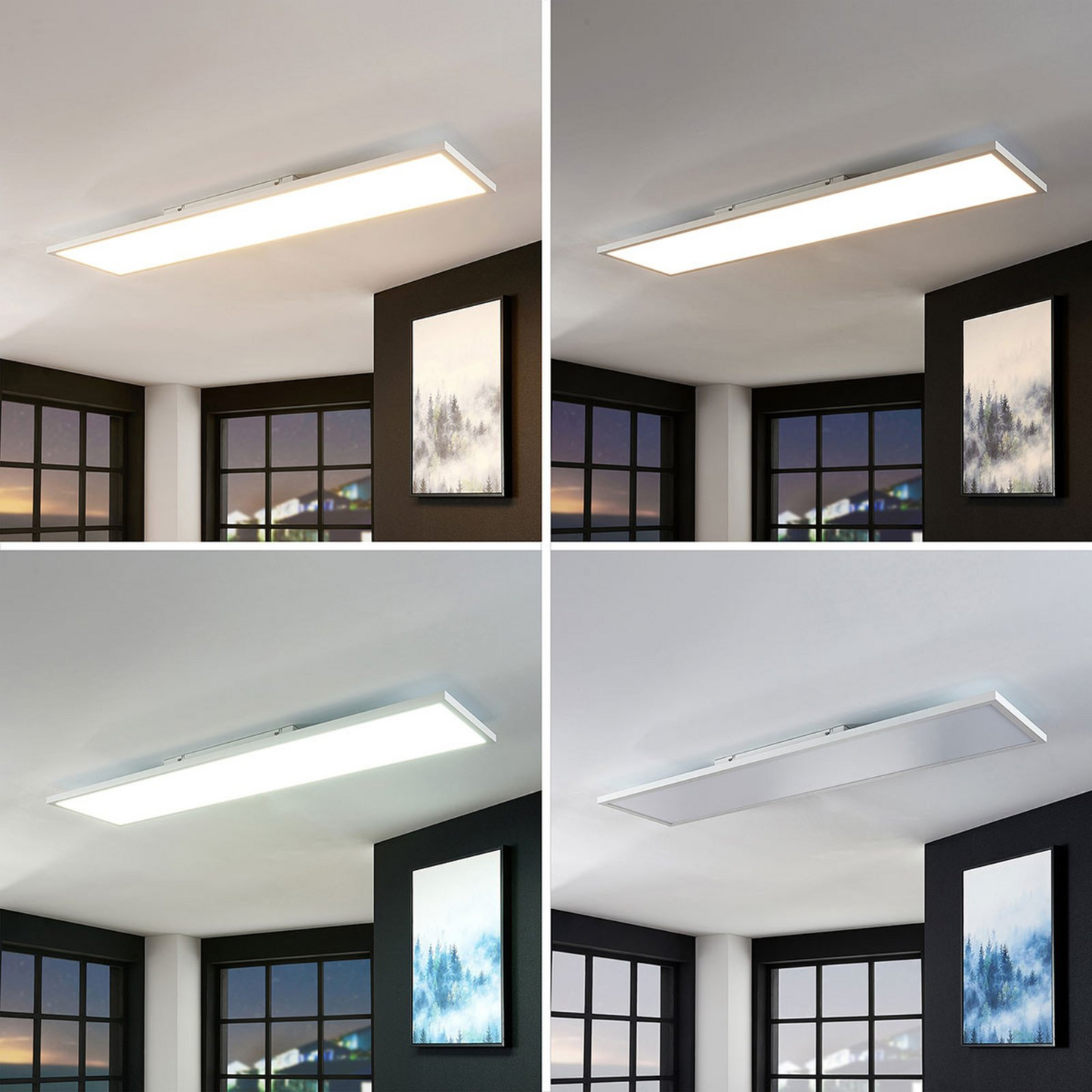 B-flokks Arcchio LED Panel Brenda loftlampi með fjarstýringu, 29,5 x 119,5 cm, 787 