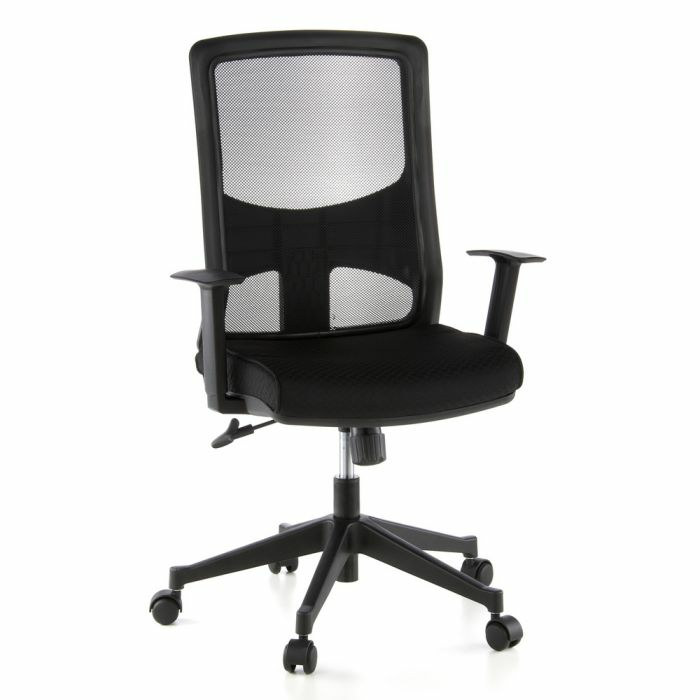 B-lager Hjh Office Lavita faglegur skrifstofustóll, stjórnunarstóll, snúningsstóll, tölvustóll, svartur