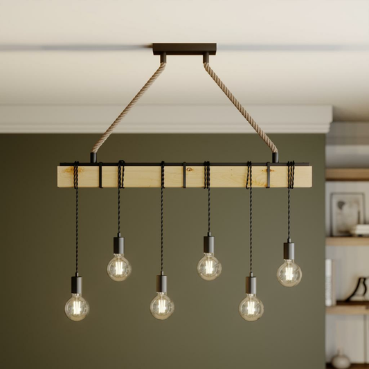 B-grade Lindby beam pendant light Cintia hanging lamp ceiling lamp E27 6 Flam421