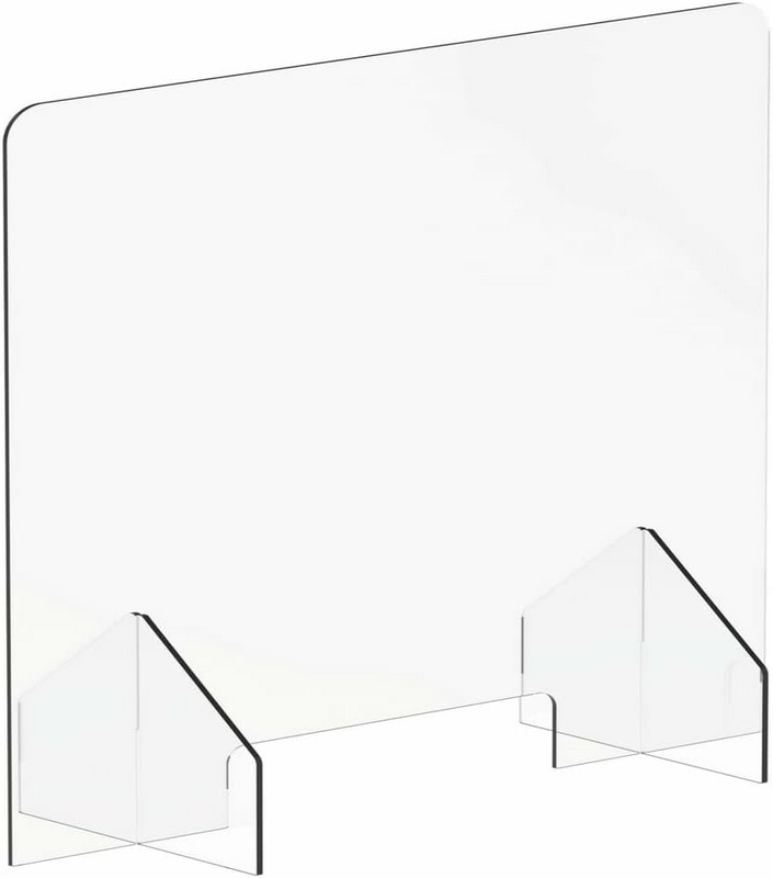 B-grade Hjh Office countertop display Cleanup III 90 x 65 cm acrylic partition, hygiene protection